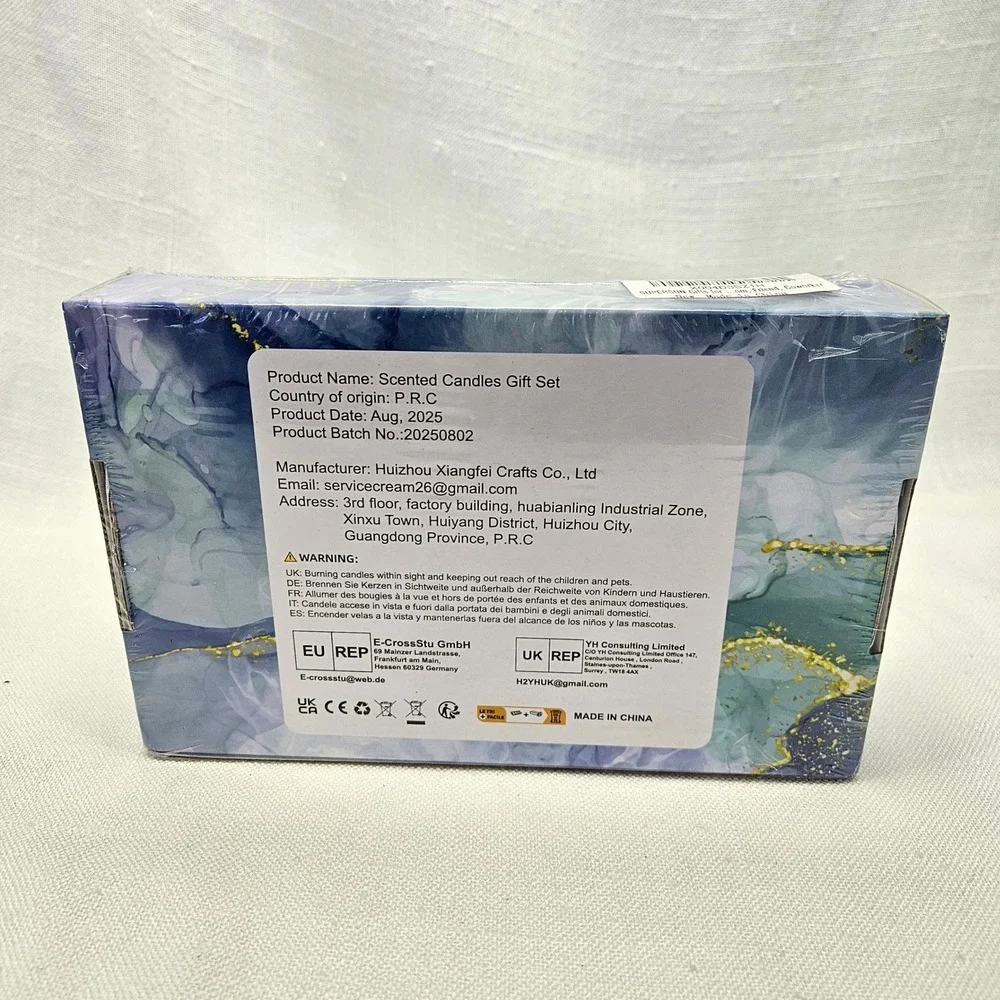 OMYAYA Scented Candles and Hand Cream Gift‎ Set Women 8pc Multicolor Soy Spa Kit